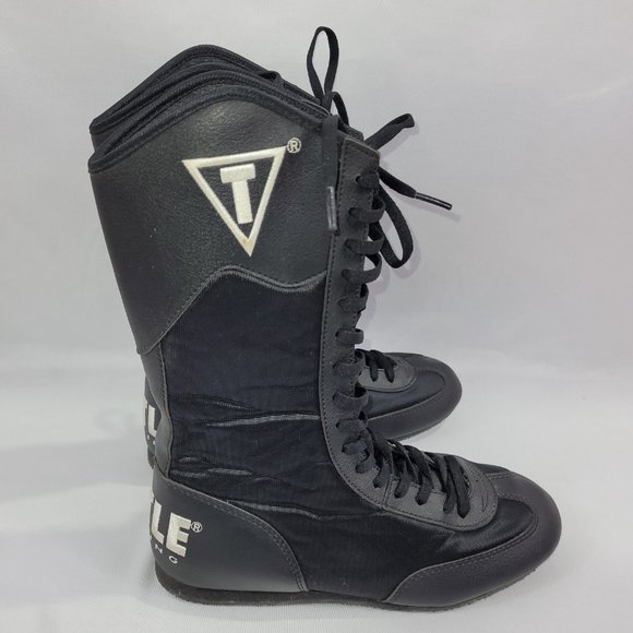 Title Boxing Boots Black Fighting Footwear - Picture 2 of 6